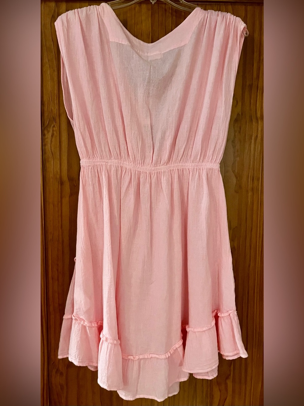 NEW Pink Peruvian Cotton Mini Dress/Beach Cover by Seaspice Size L - Picture 10 of 12
